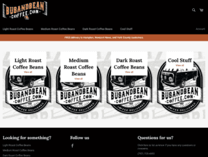 Bus & Bean Coffee website