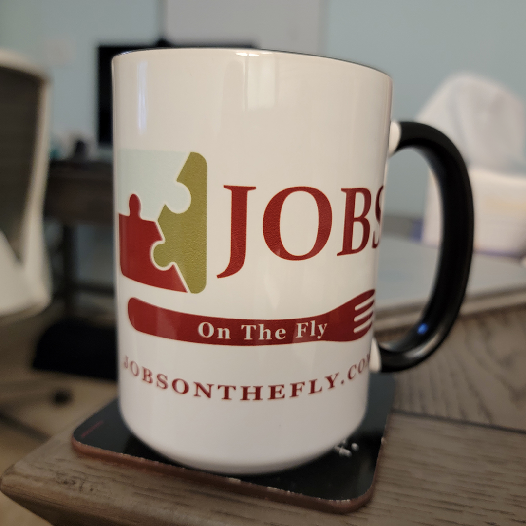 Jobs On The Fly coffee mug