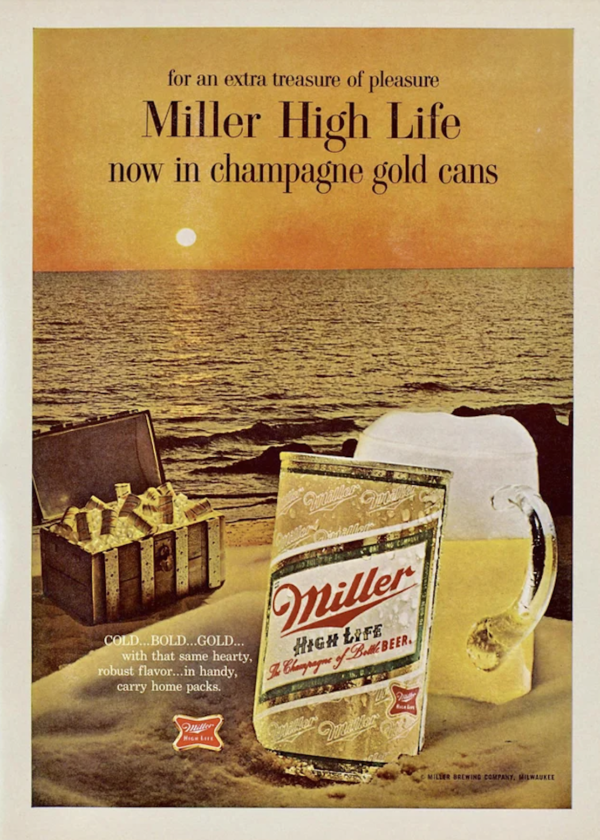 Miller High Life Champagne Gold Can
