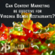 Can Content Marketing be effective for Virginia Beach Restaurants?